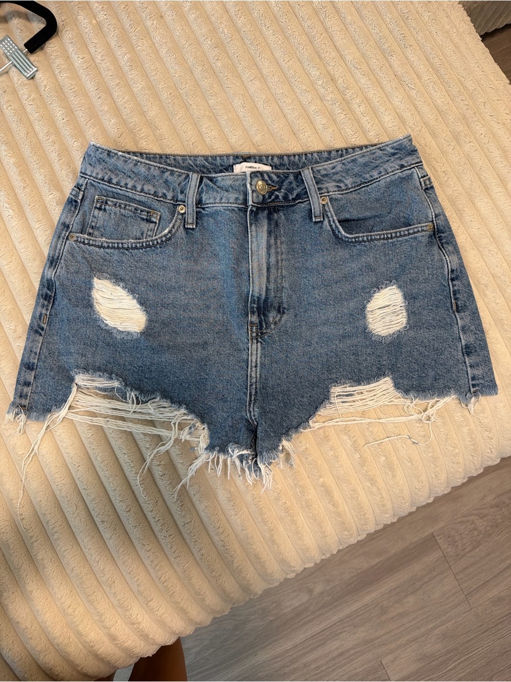 Forever 21 Distressed Cutoff Denim Shorts